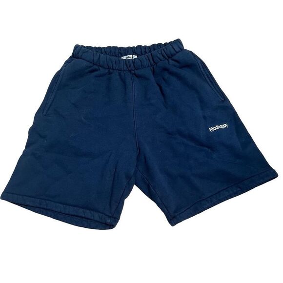 Madhappy Classic Cotton Unisex Pullover Shorts Navy Medium NEW - Picture 1 of 5